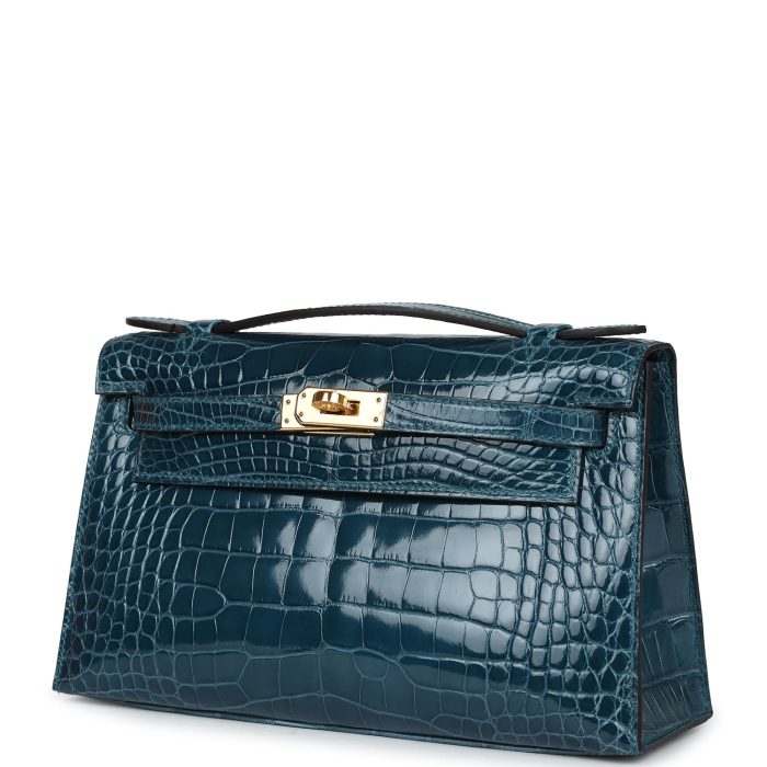 Handmade HKP Vert Bosphore Shiny Alligator Gold Hardware - 图片 2