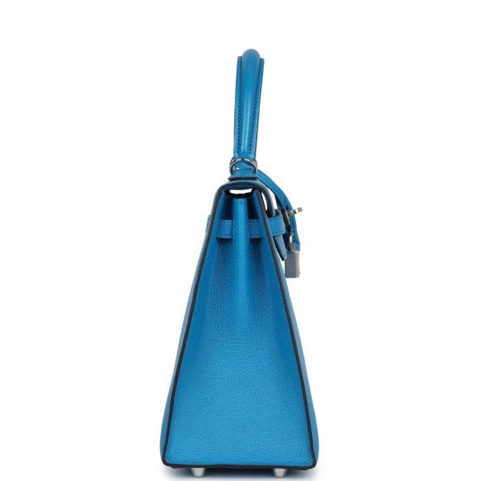 Handmade HKS 25 Bleu Zanzibar Chevre Palladium Hardware - 图片 3