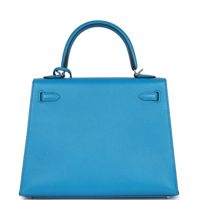 Handmade HKS 25 Bleu Zanzibar Chevre Palladium Hardware - 图片 4