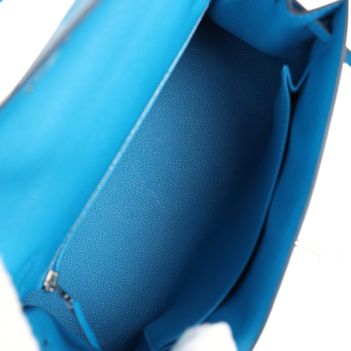 Handmade HKS 25 Bleu Zanzibar Chevre Palladium Hardware - 图片 6