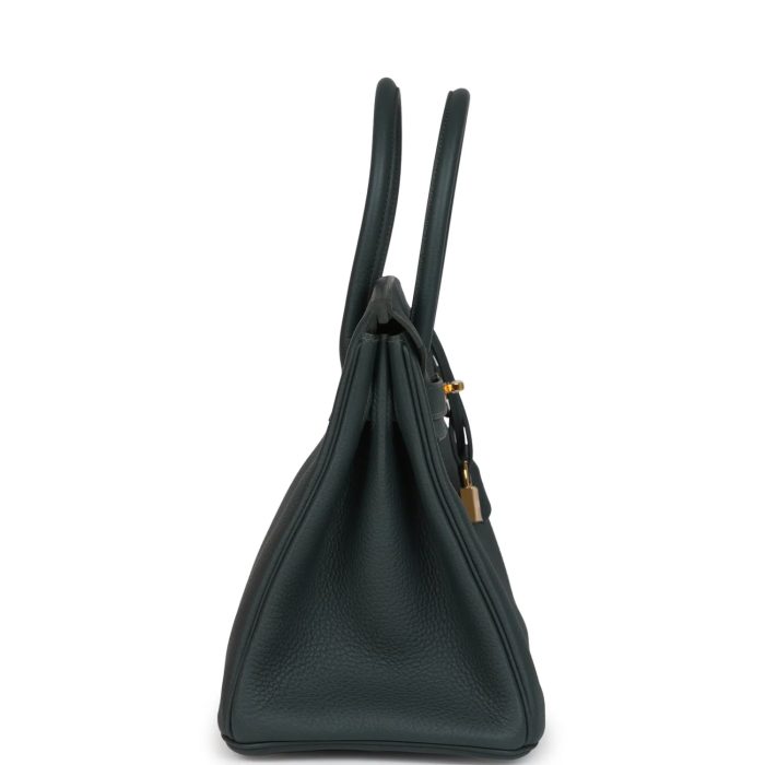 Handmade Bag HB 30 Vert Mangrove Togo Gold Hardware - 图片 3