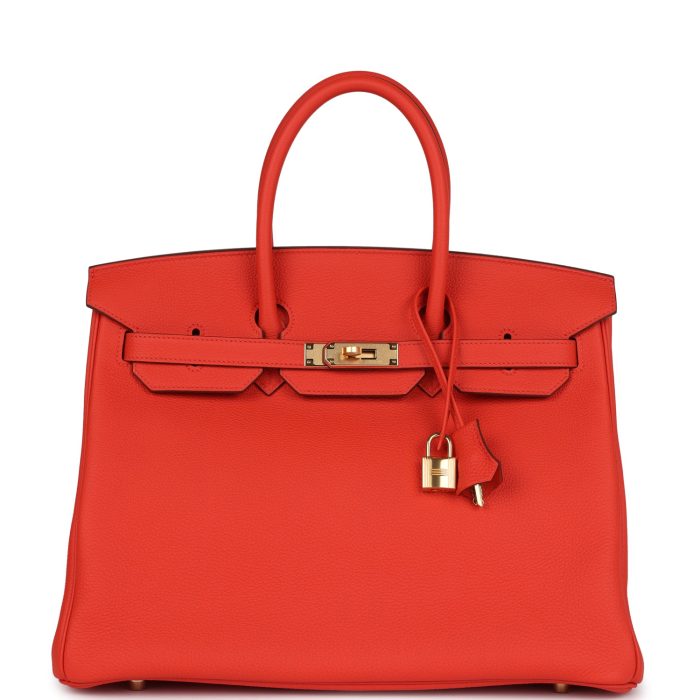Handmade Bag HB 35 Capucine Togo Gold Hardware