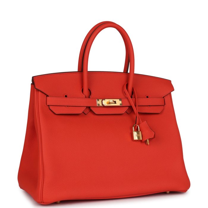 Handmade Bag HB 35 Capucine Togo Gold Hardware - 图片 2