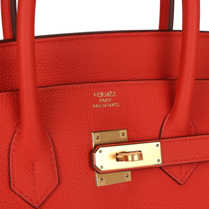 Handmade Bag HB 35 Capucine Togo Gold Hardware - 图片 6