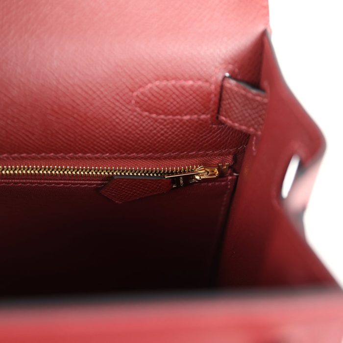 Handmade HKS 28 Rouge H Epsom Gold Hardware - 图片 8