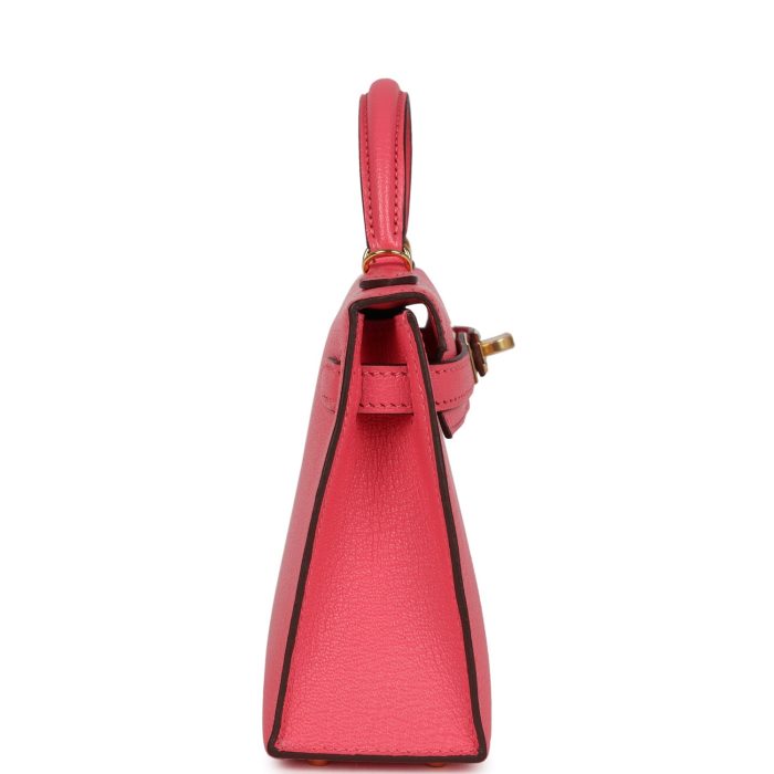 Handmade HKS 20 Rose Lipstick Chevre Mysore Gold Hardware - 图片 3