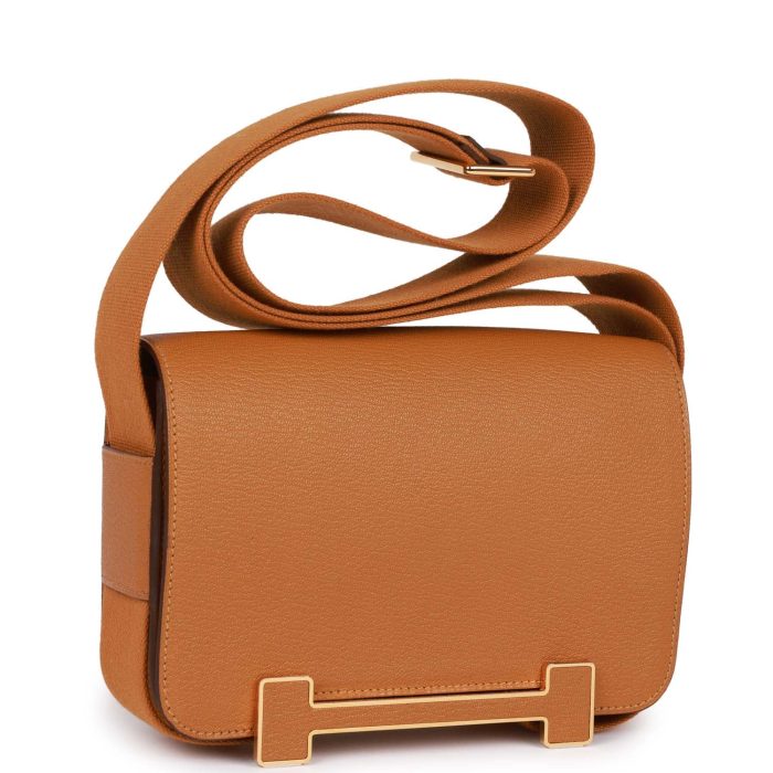 Handmade Bag HG Caramel Chevre Gold Hardware - 图片 2