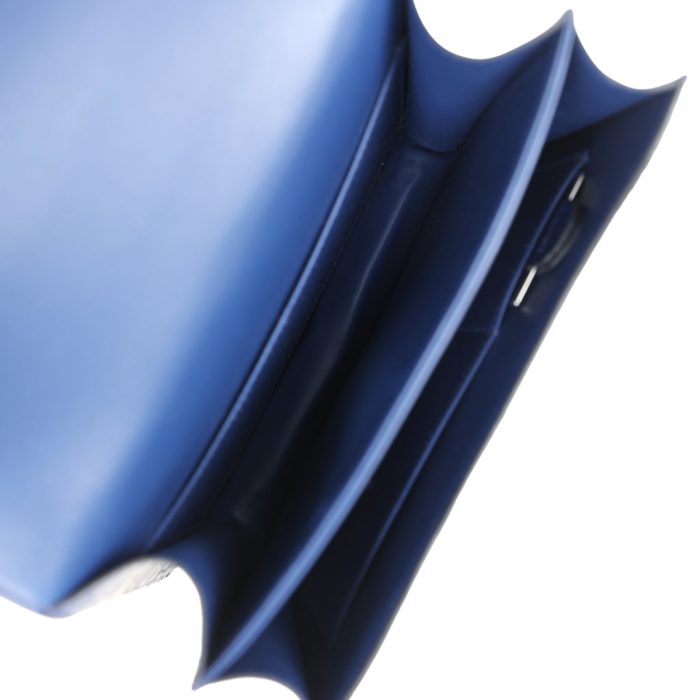 Handmade Bag HC 18 Bleu Saphir Matte Alligator Gold Hardware - 图片 9