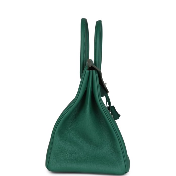 Handmade Bag HB 35 Vert Moyen Togo Palladium Hardware - 图片 3