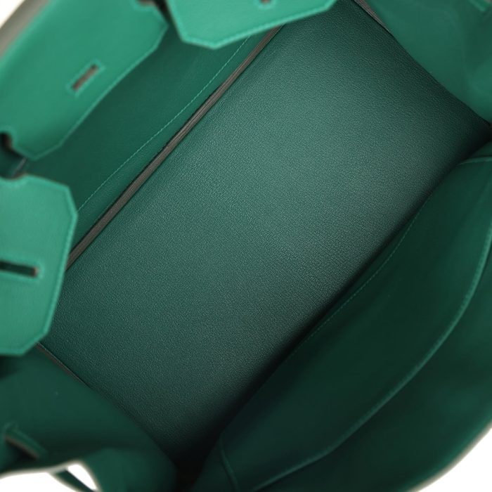Handmade Bag HB 35 Vert Moyen Togo Palladium Hardware - 图片 7