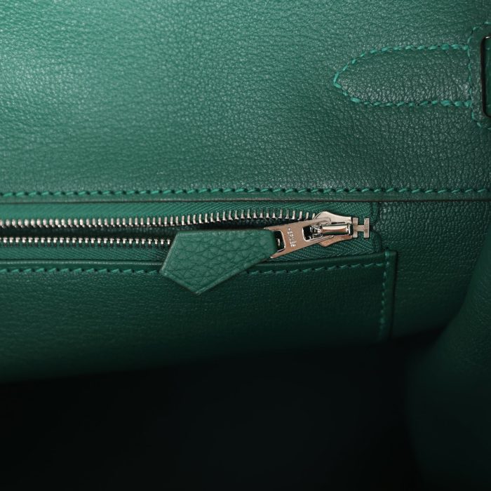 Handmade Bag HB 35 Vert Moyen Togo Palladium Hardware - 图片 8