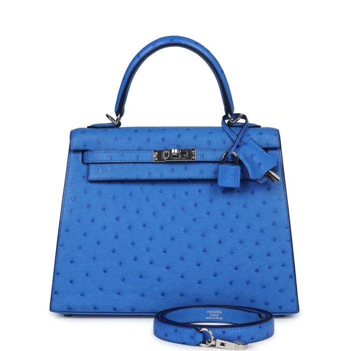 Handmade HKS 25 Bleuet Ostrich Palladium Hardware