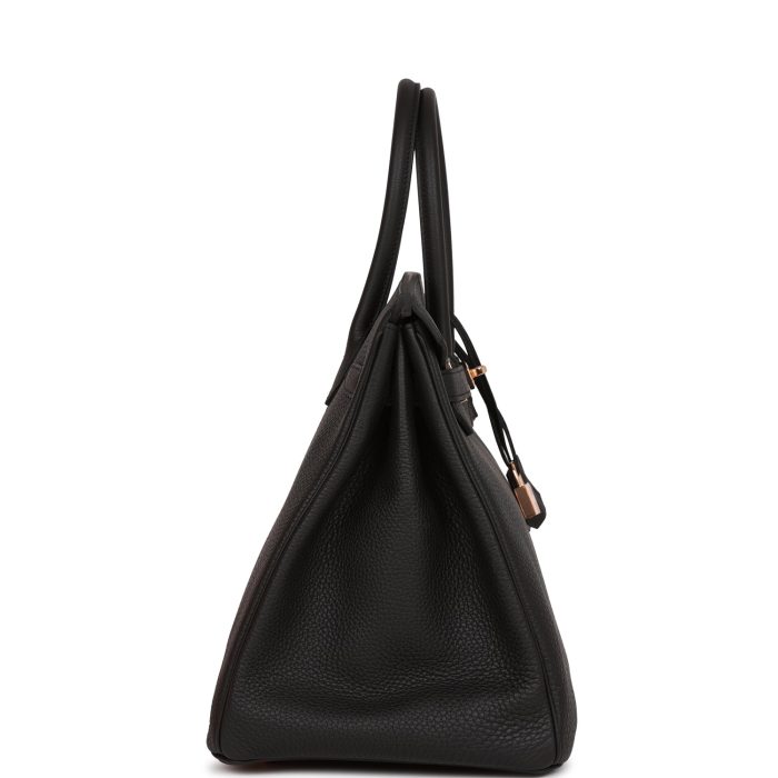 Handmade Bag HB 35 Black Togo Rose Gold Hardware - 图片 3