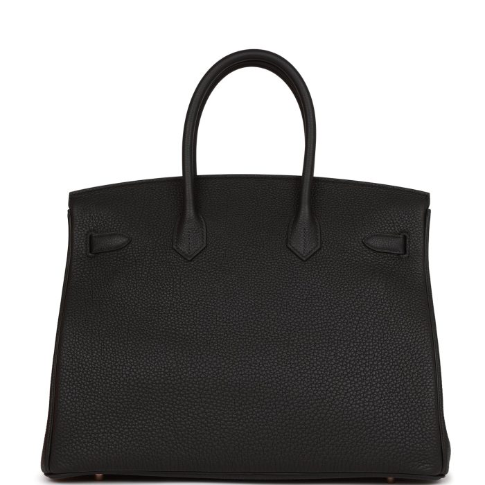 Handmade Bag HB 35 Black Togo Rose Gold Hardware - 图片 4