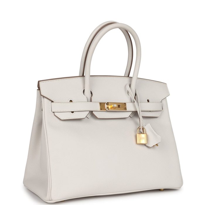 Handmade Bag HB 30 Gris Pale Epsom Gold Hardware - 图片 2