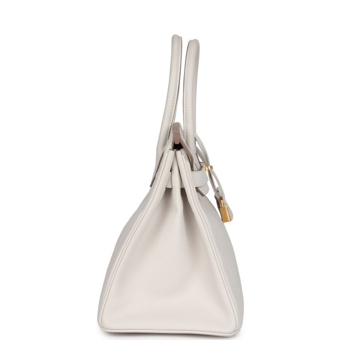 Handmade Bag HB 30 Gris Pale Epsom Gold Hardware - 图片 3