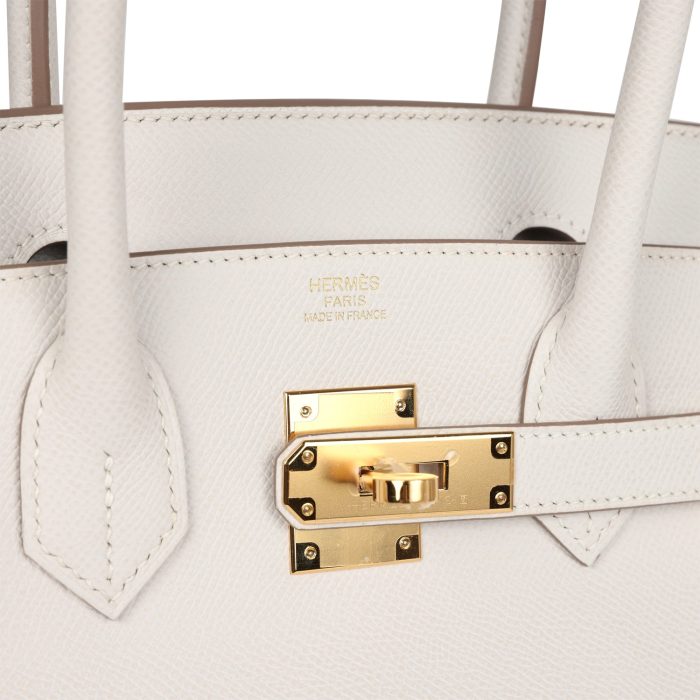 Handmade Bag HB 30 Gris Pale Epsom Gold Hardware - 图片 6