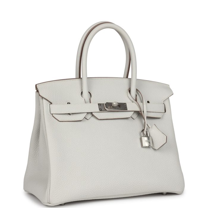 Handmade Bag HB 30 Gris Pale Togo Palladium Hardware - 图片 2