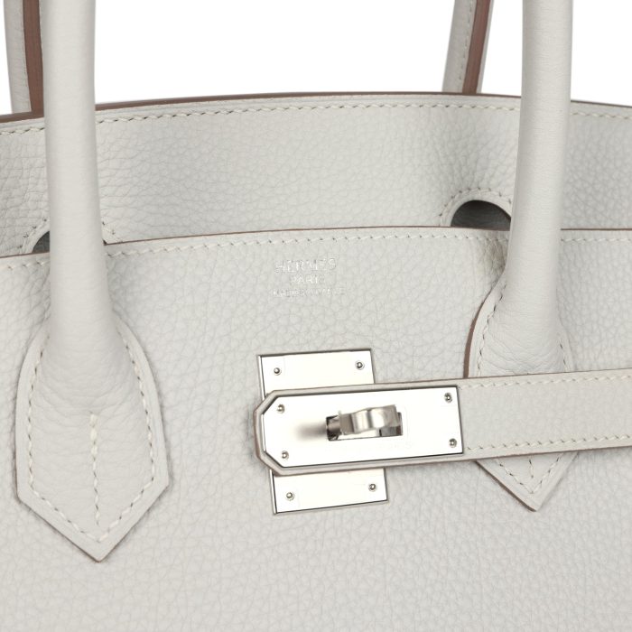 Handmade Bag HB 30 Gris Pale Togo Palladium Hardware - 图片 6