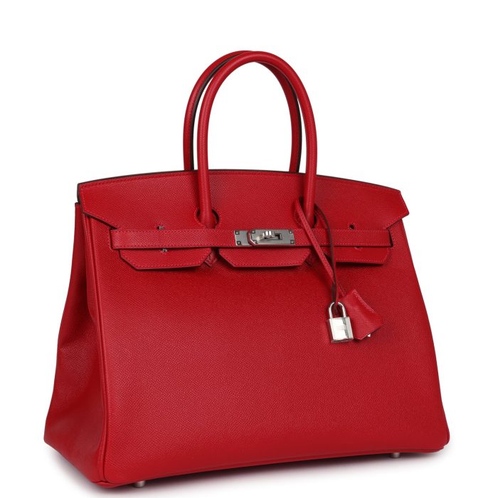 Handmade Bag HB 35 Rouge Casaque Epsom Palladium Hardware - 图片 2