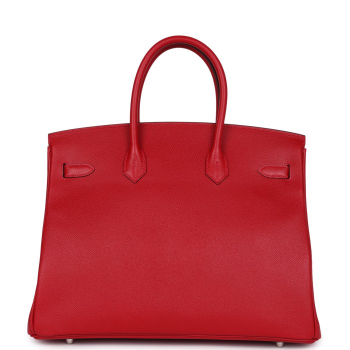 Handmade Bag HB 35 Rouge Casaque Epsom Palladium Hardware - 图片 4