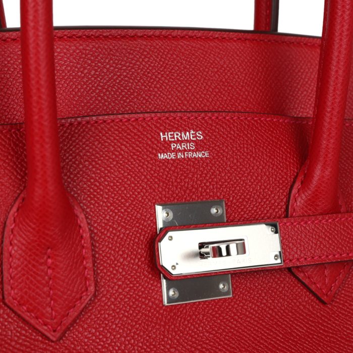 Handmade Bag HB 35 Rouge Casaque Epsom Palladium Hardware - 图片 6