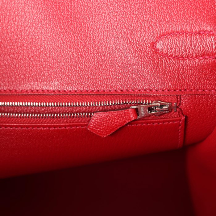 Handmade Bag HB 35 Rouge Casaque Epsom Palladium Hardware - 图片 8