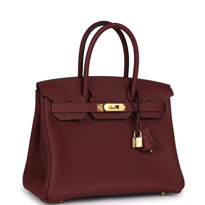 Handmade Bag HB 30 Rouge H Togo Gold Hardware - 图片 2