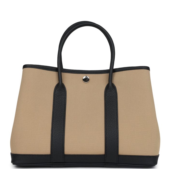 Handmade Bag HGP 30 Trench Toile and Black Negonda Palladium Hardware
