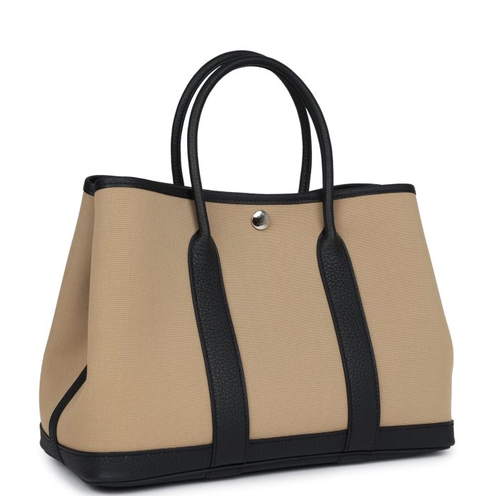 Handmade Bag HGP 30 Trench Toile and Black Negonda Palladium Hardware - 图片 2