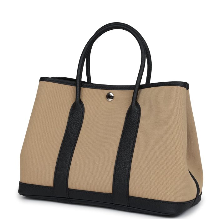 Handmade Bag HGP 30 Trench Toile and Black Negonda Palladium Hardware - 图片 4
