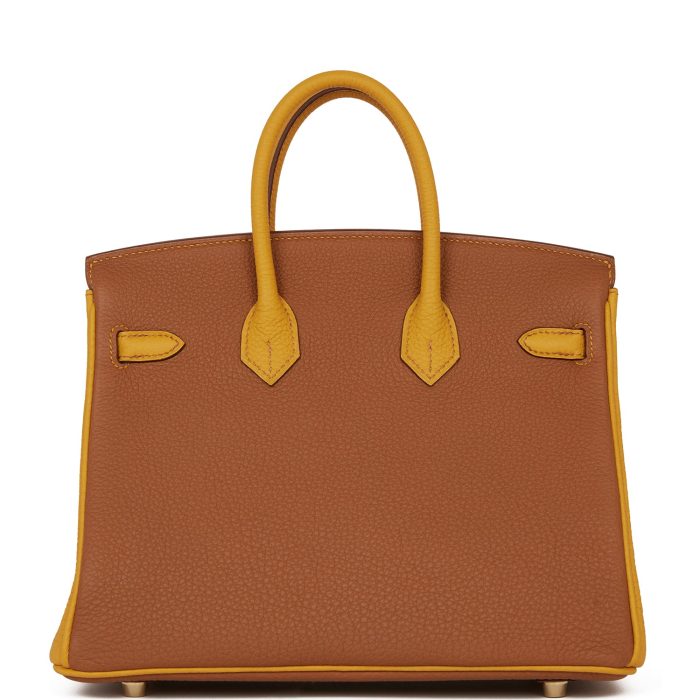 Handmade Bag HSOB(HSS) 25 Gold and Jaune Ambre Togo Brushed Gold Hardware - 图片 4