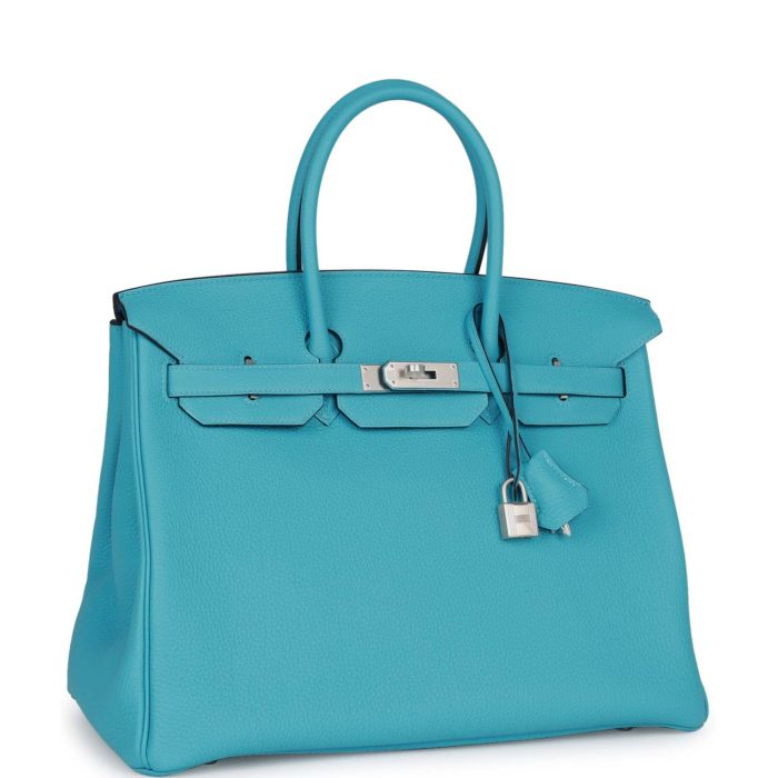 Handmade Bag HSOB(HSS) 35 Bleu du Nord Verso Togo Brushed Palladium Hardware - 图片 2