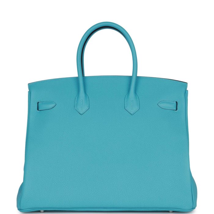 Handmade Bag HSOB(HSS) 35 Bleu du Nord Verso Togo Brushed Palladium Hardware - 图片 4