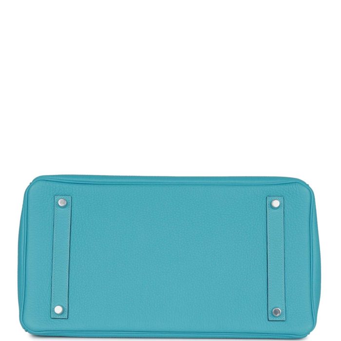 Handmade Bag HSOB(HSS) 35 Bleu du Nord Verso Togo Brushed Palladium Hardware - 图片 5