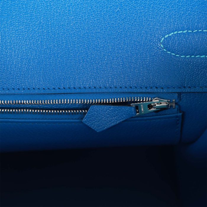 Handmade Bag HSOB(HSS) 35 Bleu du Nord Verso Togo Brushed Palladium Hardware - 图片 8