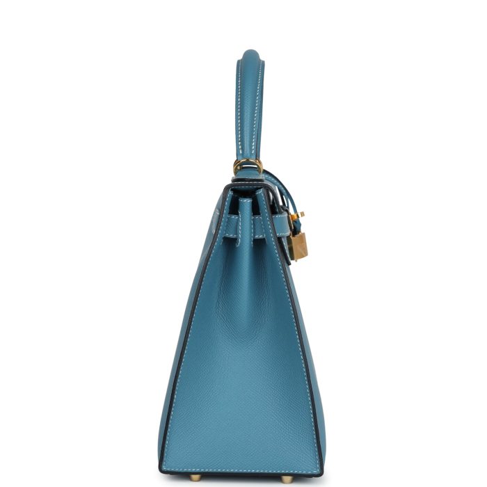 Handmade HKS 28 Blue Jean Epsom Gold Hardware - 图片 4