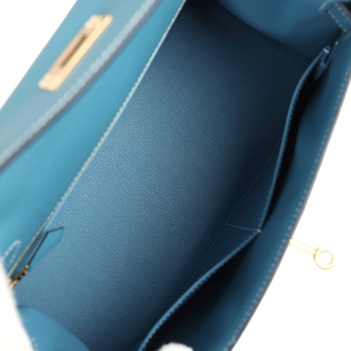 Handmade HKS 28 Blue Jean Epsom Gold Hardware - 图片 8