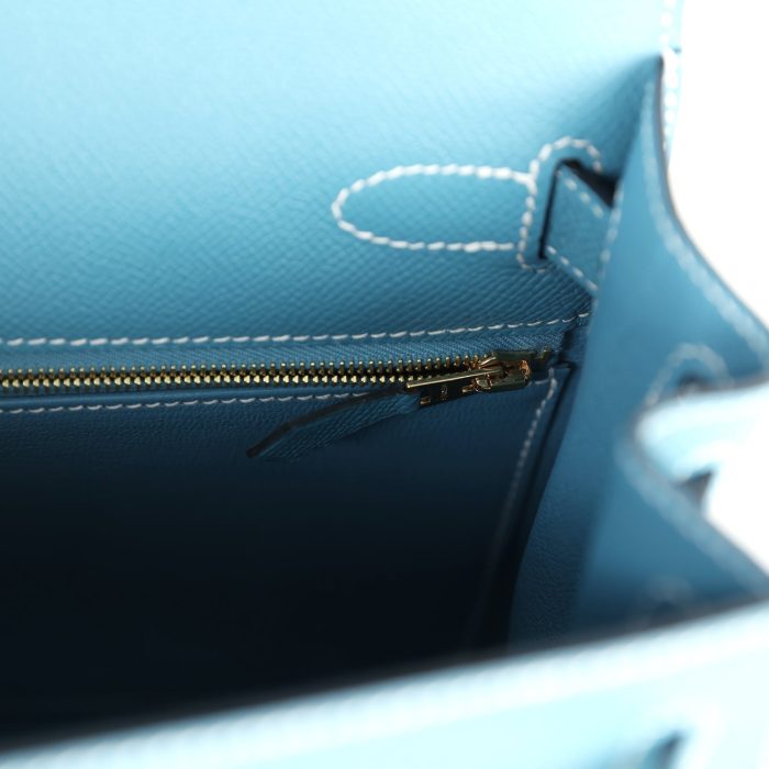 Handmade HKS 28 Blue Jean Epsom Gold Hardware - 图片 9