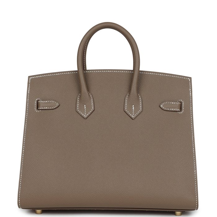 Handmade Bag HB Sellier 25 Etoupe Epsom Gold Hardware - 图片 4