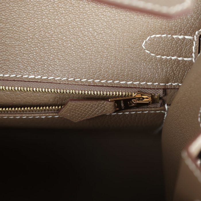 Handmade Bag HB Sellier 25 Etoupe Epsom Gold Hardware - 图片 8