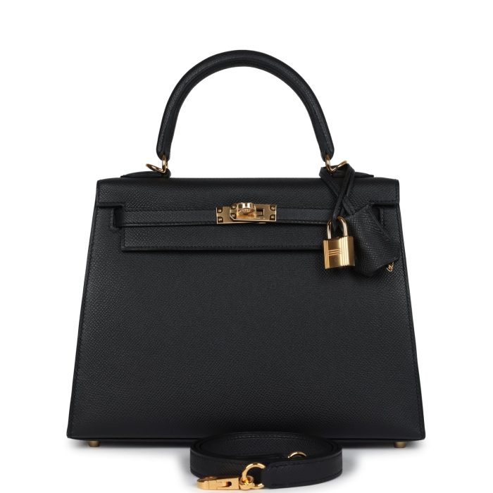 Handmade HKS 25 Black Epsom Gold Hardware