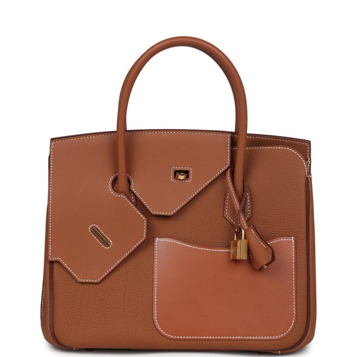 Handmade Bag HB 30 En Desordre Gold Togo and Swift Gold Hardware