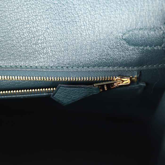 Handmade Bag HB 25 Vert Cypres Ostrich Gold Hardware - 图片 8