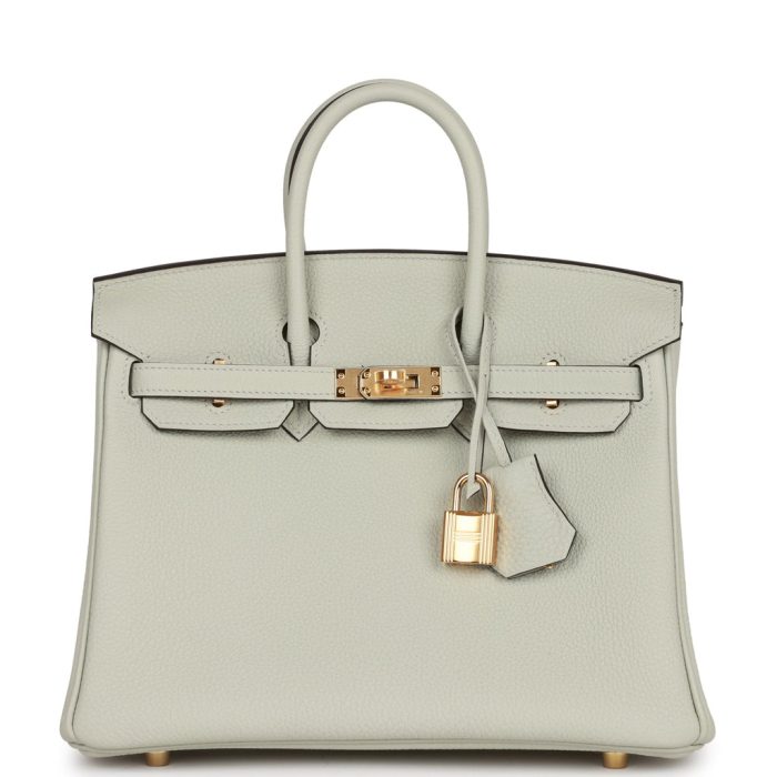 Handmade Bag HB 25 Gris Neve Togo Gold Hardware