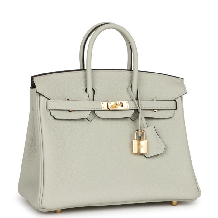 Handmade Bag HB 25 Gris Neve Togo Gold Hardware - 图片 2