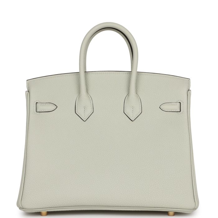 Handmade Bag HB 25 Gris Neve Togo Gold Hardware - 图片 4