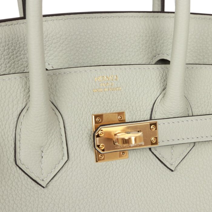 Handmade Bag HB 25 Gris Neve Togo Gold Hardware - 图片 6