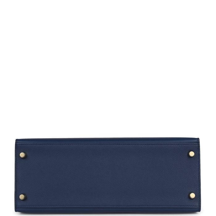 Handmade HKS 28 Bleu Navy Epsom Gold Hardware - 图片 6