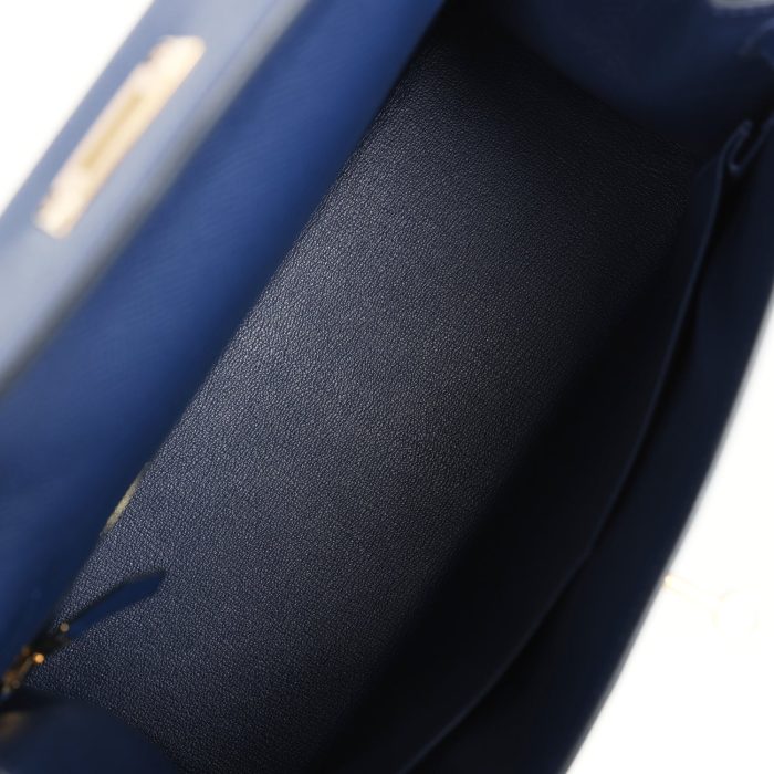 Handmade HKS 28 Bleu Navy Epsom Gold Hardware - 图片 8